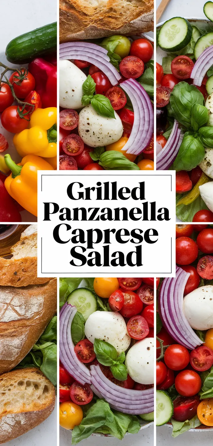 A photo of Grilled Panzanella Caprese Salad Recipe