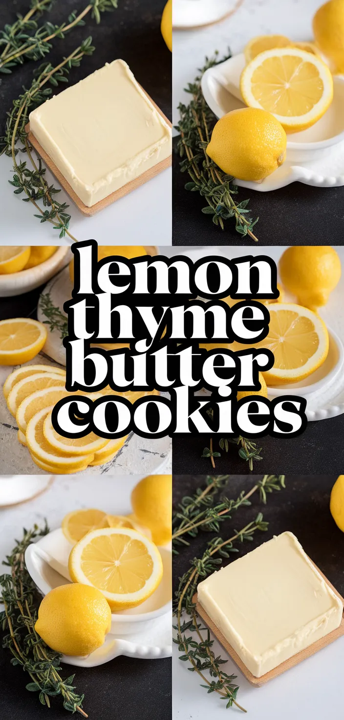 A photo of Lemon Thyme Butter Cookies Recipe