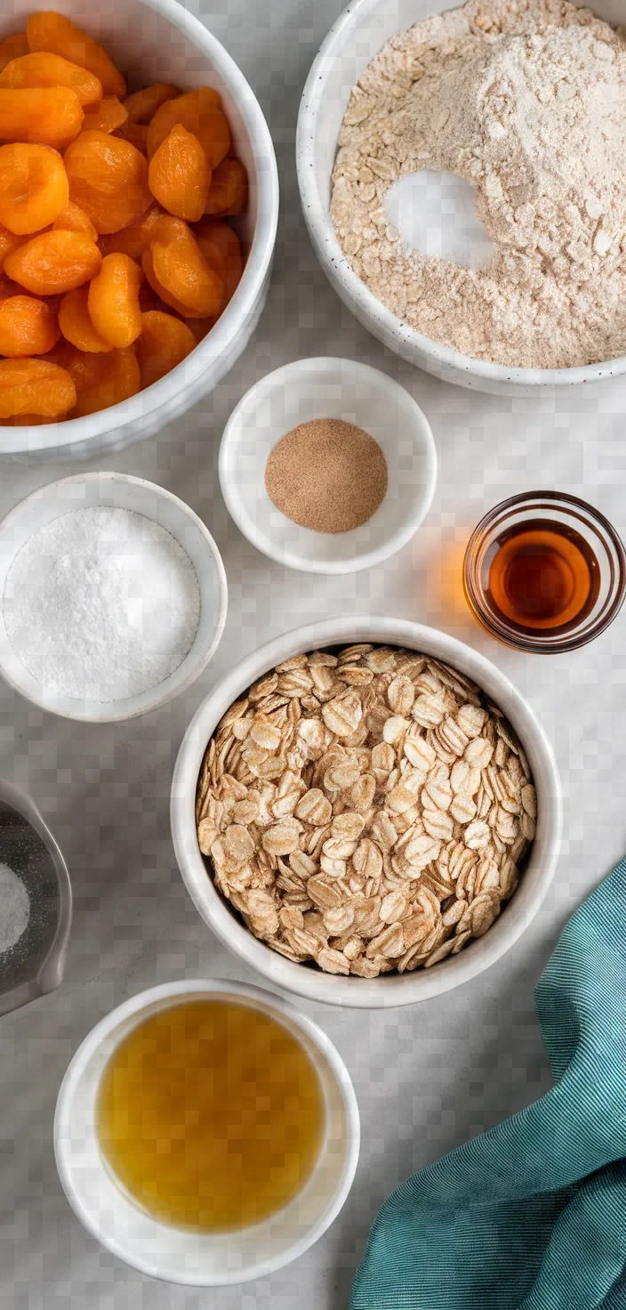 Ingredients photo for Apricot Oat Bars Recipe