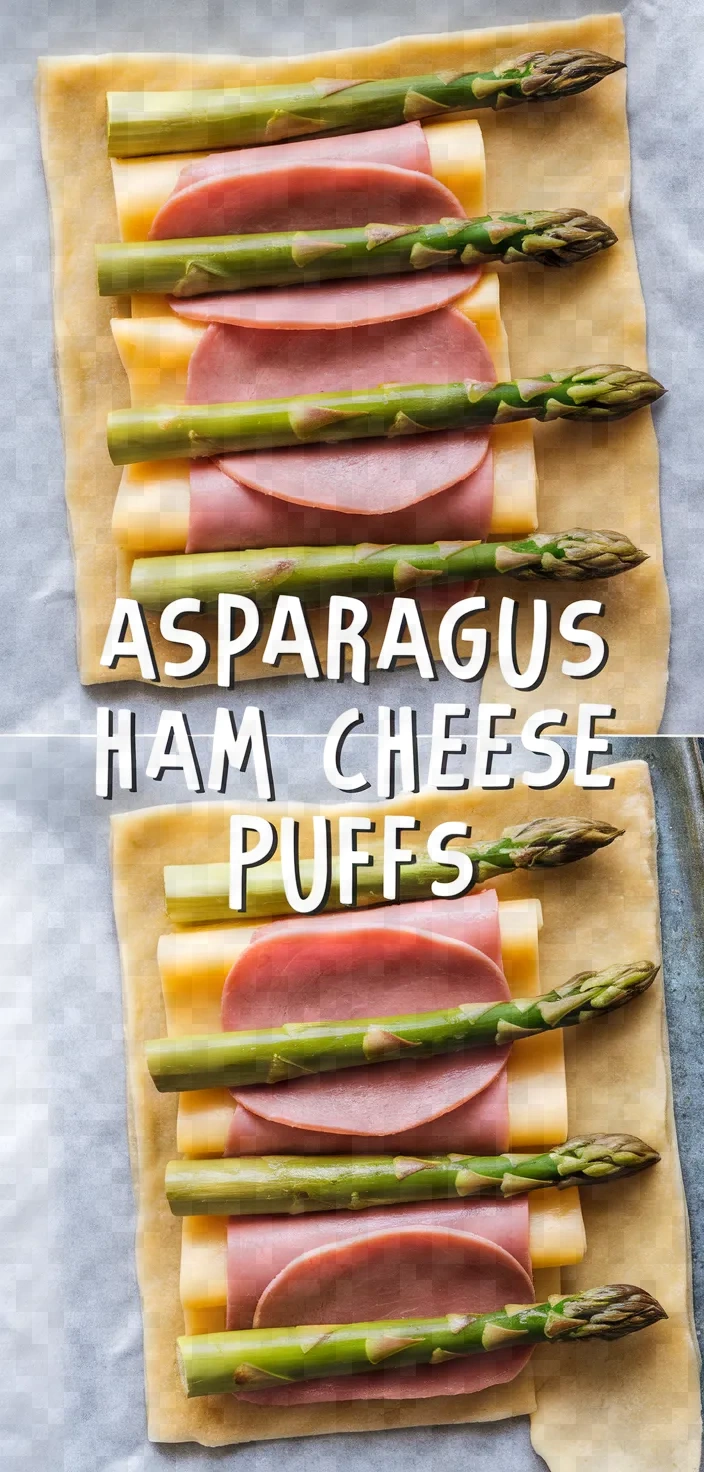 Asparagus Ham Cheese Puffs Recipe