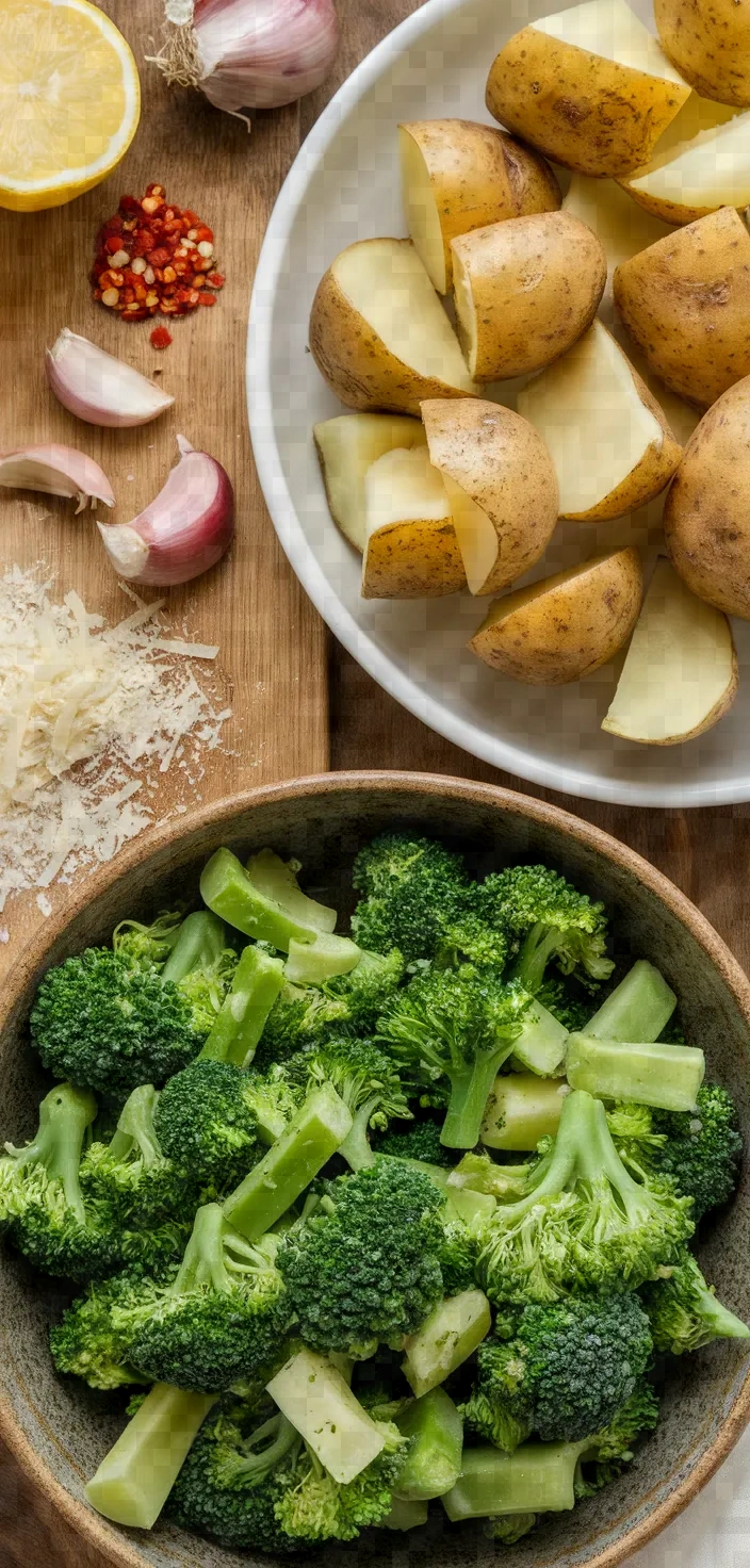 Ingredients photo for Broccoli Rabe With Potatoes Recipe