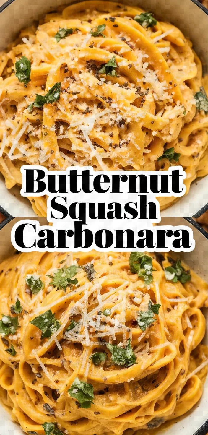 Photo of Butternut Squash Carbonara Pasta Recipe