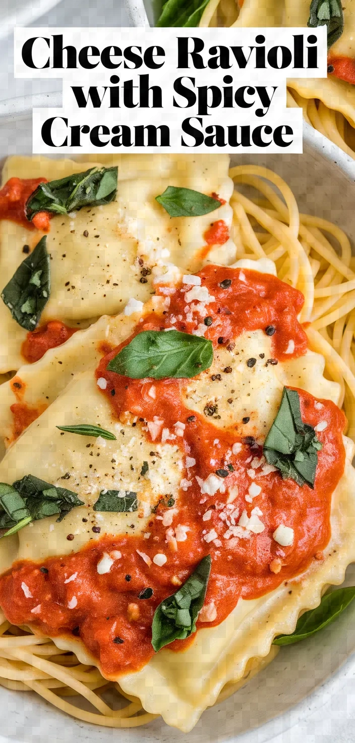 Photo of Cheese Ravioli With Spicy Cream Sauce Recipe