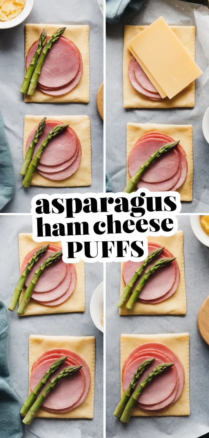 A photo of Asparagus Ham Cheese Puffs Recipe