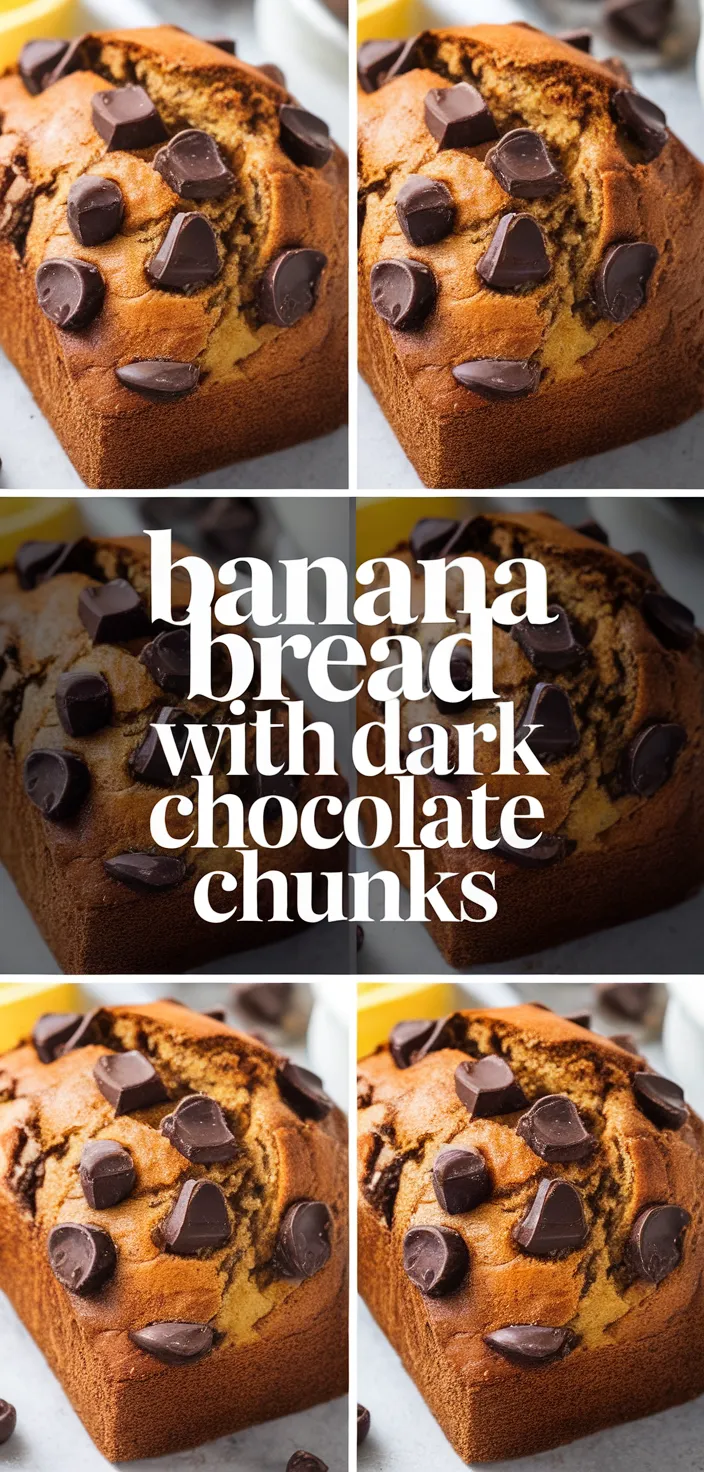 A photo of Banana Bread With Dark Chocolate Chunks Recipe