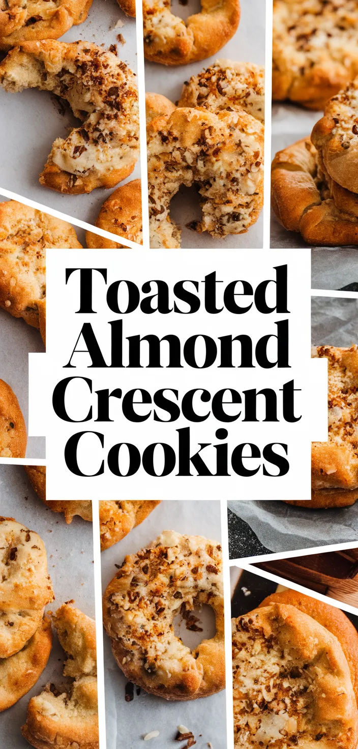 A photo of Buttery Toasted Almond Crescent Cookies Recipe