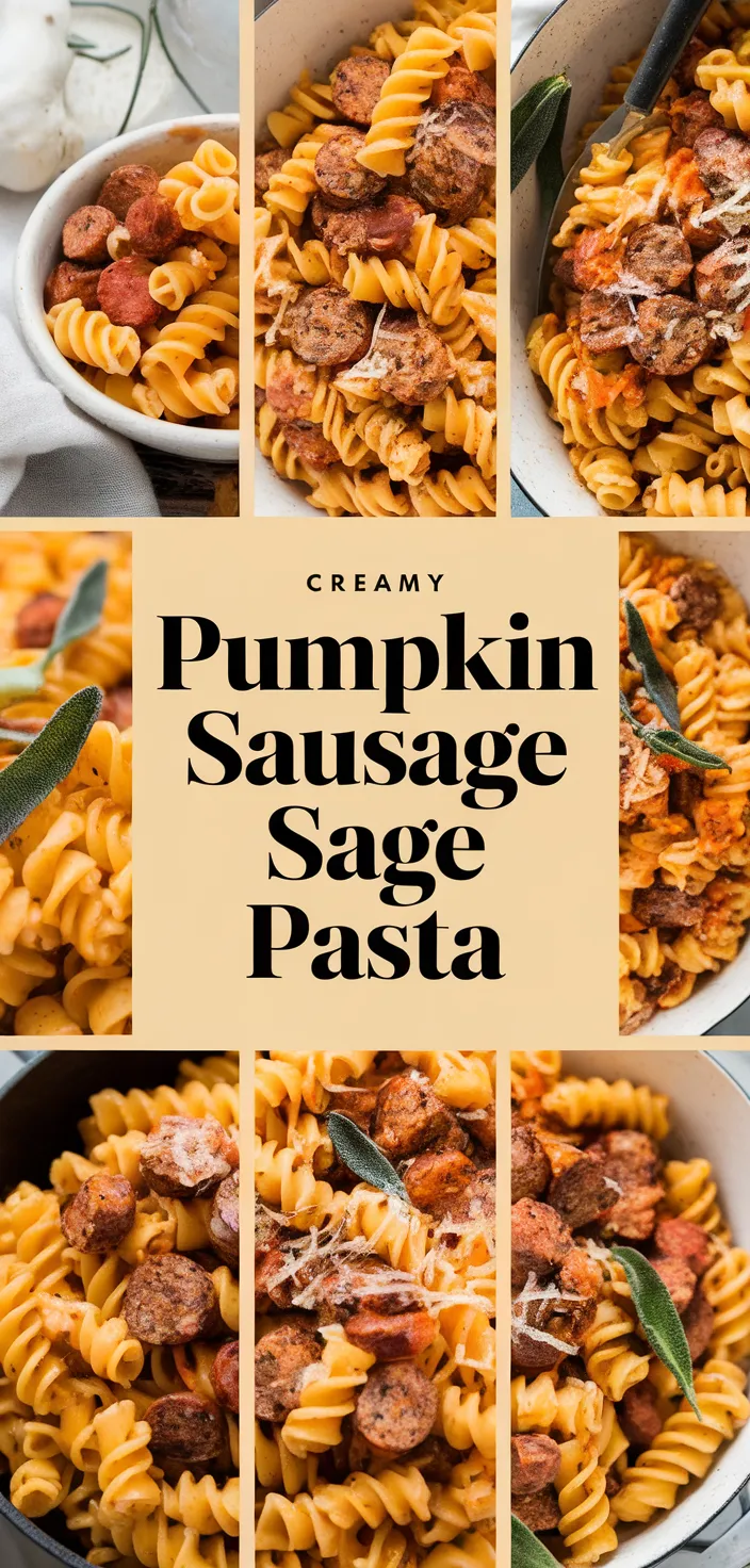 A photo of Creamy Pumpkin Sausage Sage Pasta Recipe