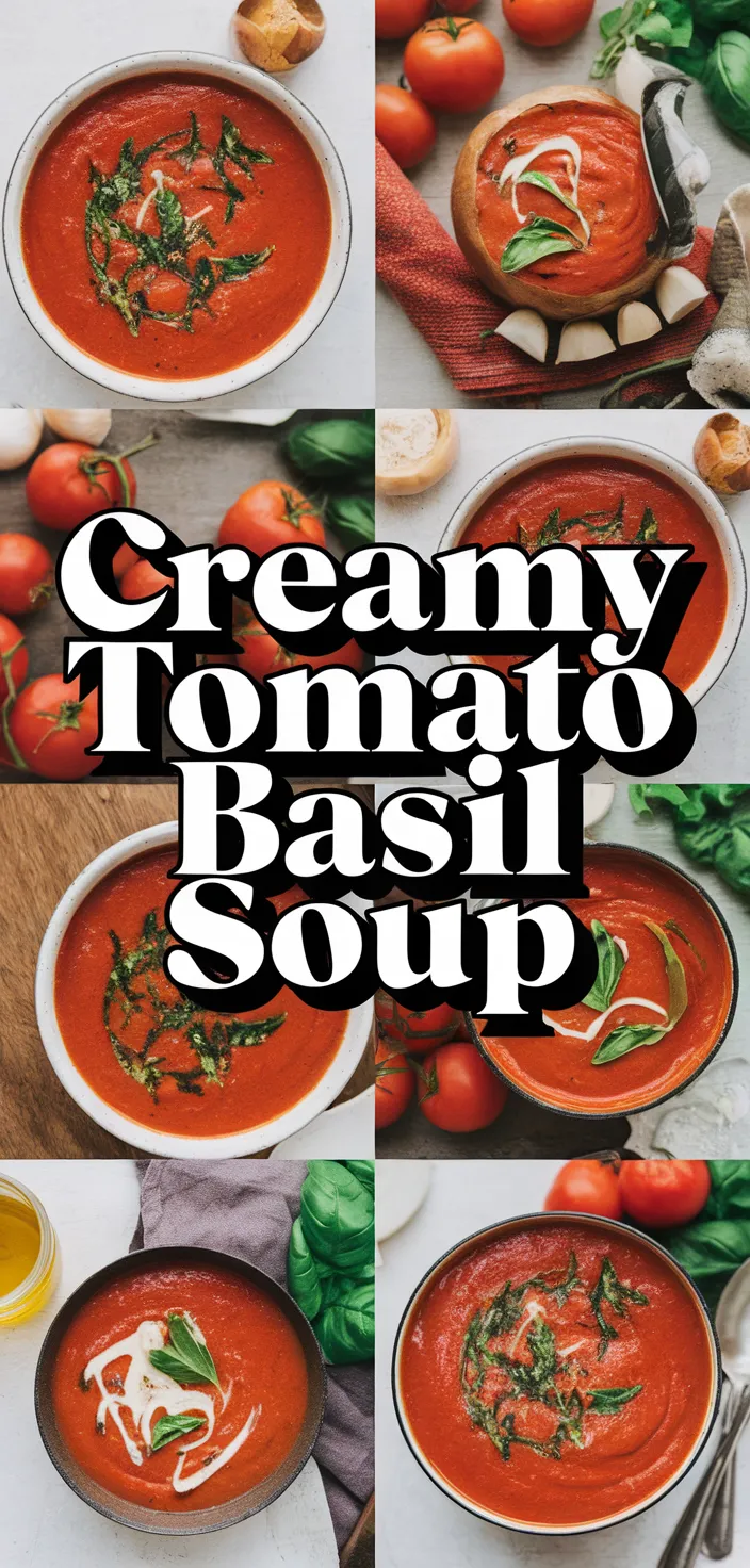 A photo of Creamy Tomato Basil Soup Recipe