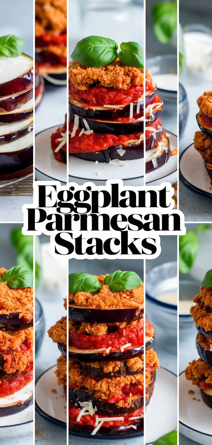 A photo of Eggplant Parmesan Stacks Recipe