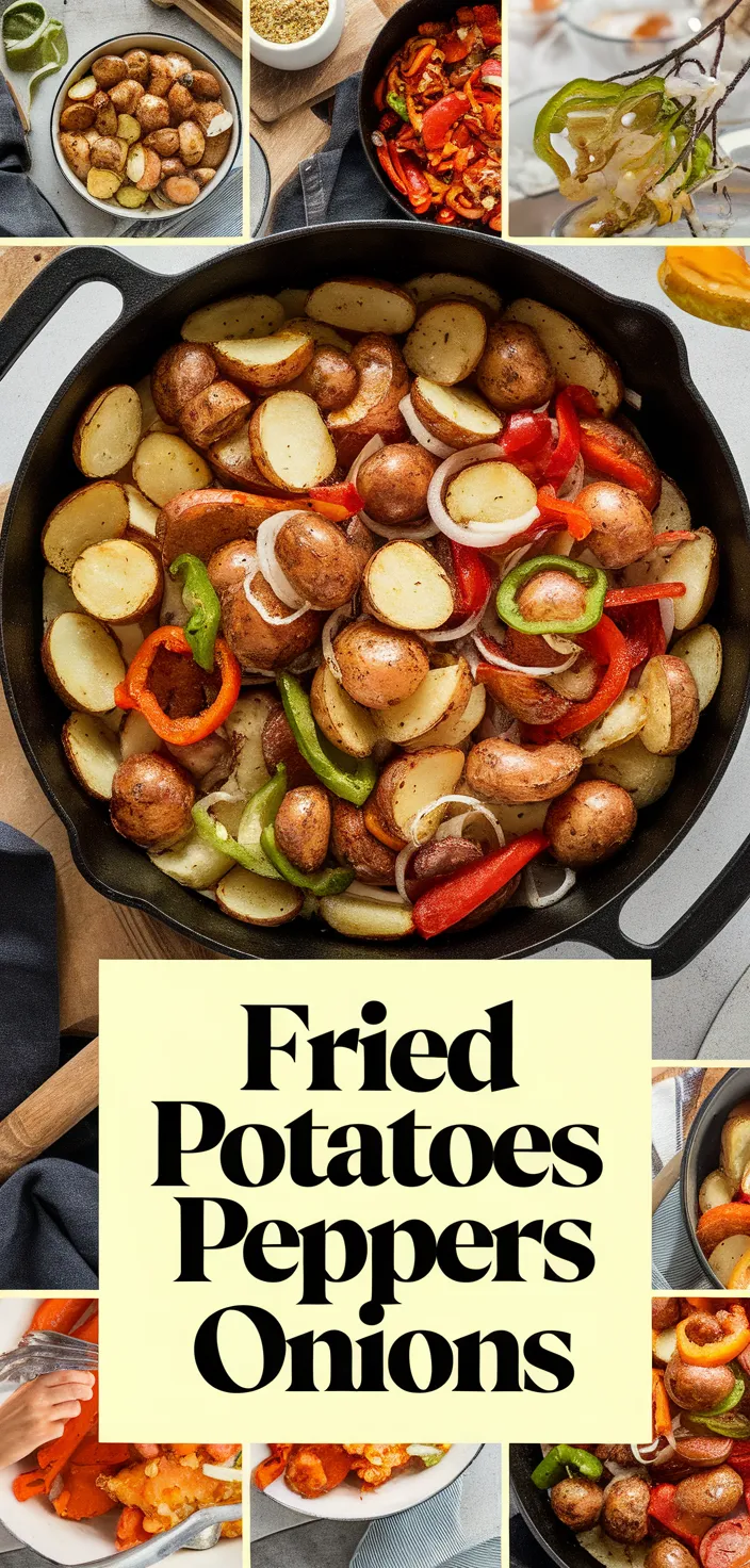 A photo of Fried Potatoes Peppers Onions Recipe