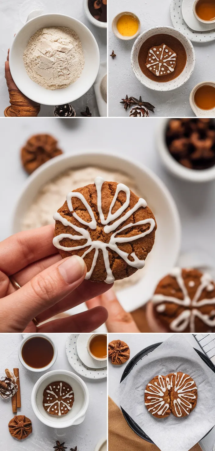 A photo of Gingerbread Crinkle Cookies Recipe