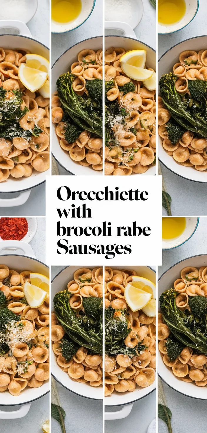 A photo of Orecchiette With Brocoli Rabe Sausages Recipe