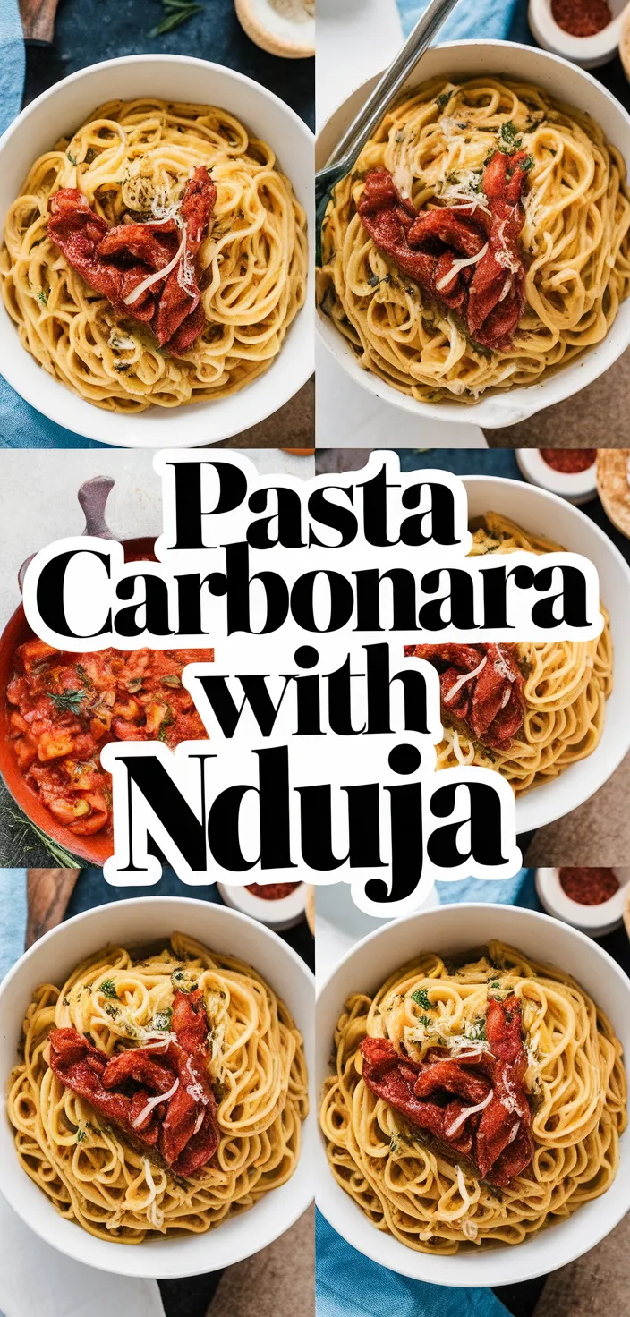 A photo of Pasta Carbonara With Nduja Recipe