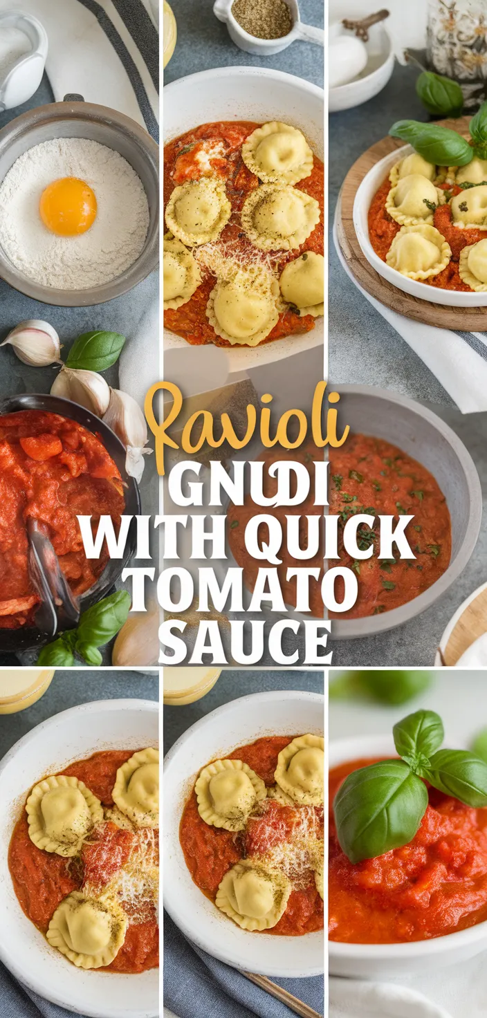 A photo of Ravioli Gnudi With Quick Tomato Sauce Recipe