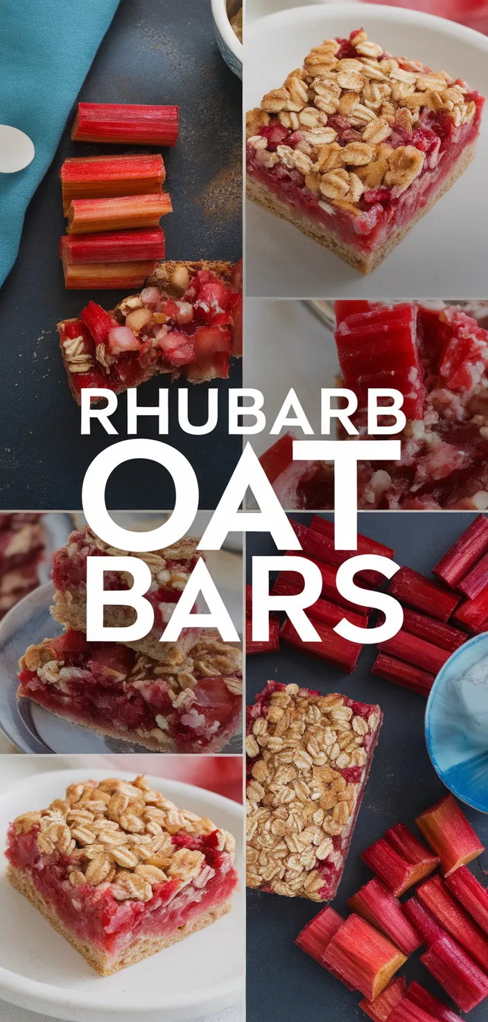 A photo of Rhubarb Oat Bars Recipe