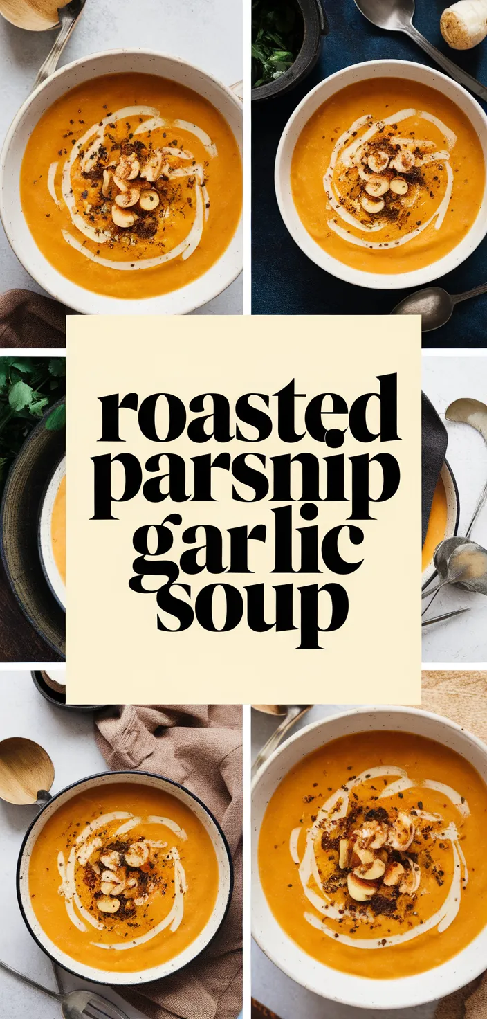 A photo of Roasted Parsnip Garlic Soup Recipe