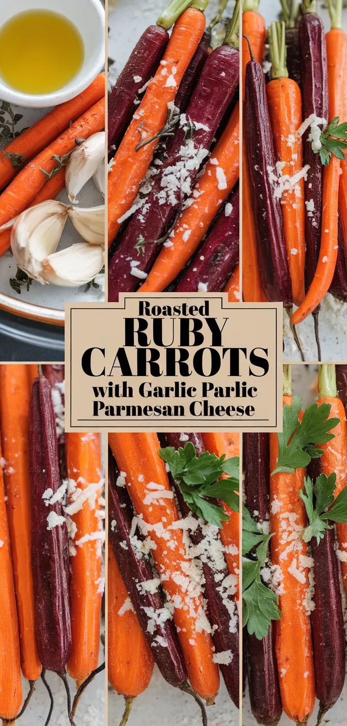 A photo of Roasted Ruby Carrots With Garlic Parmesan Cheese Recipe