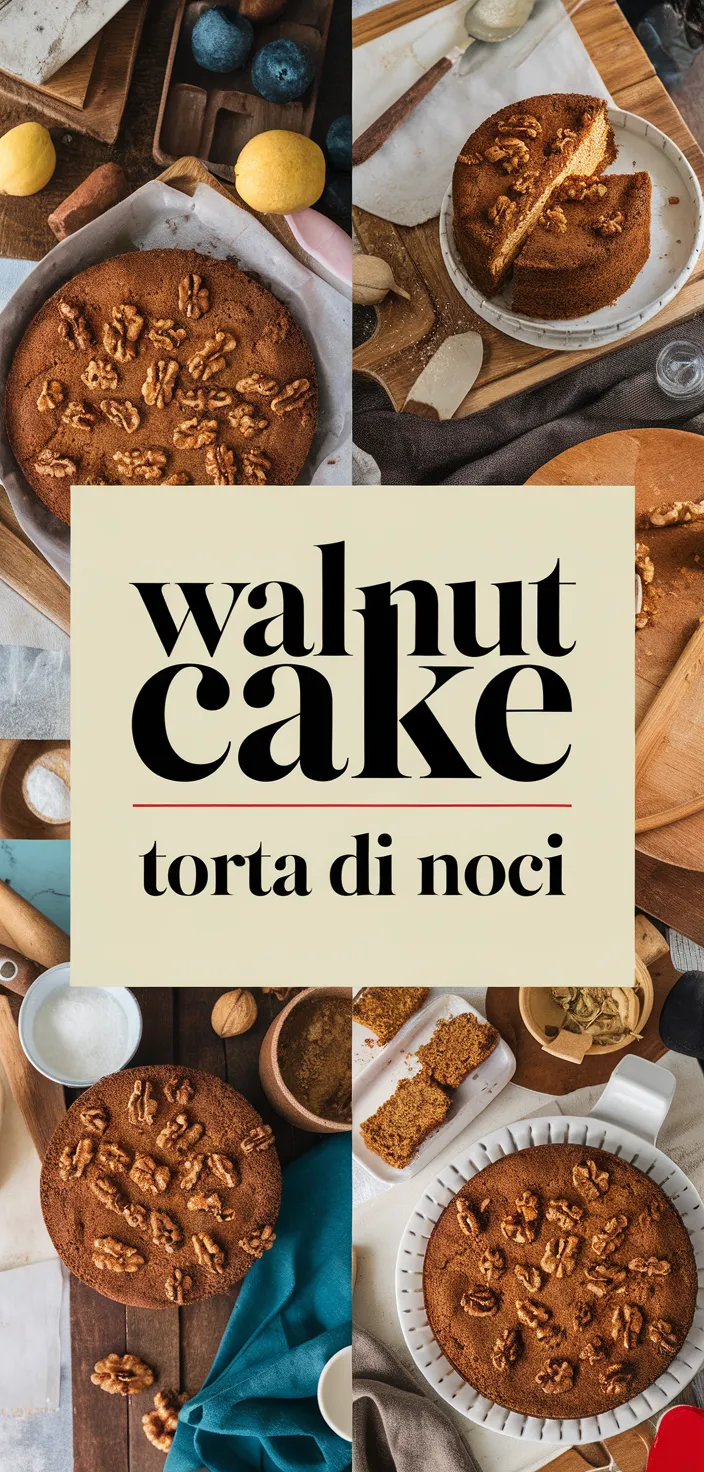 A photo of Walnut Cake Torta Di Noci Recipe