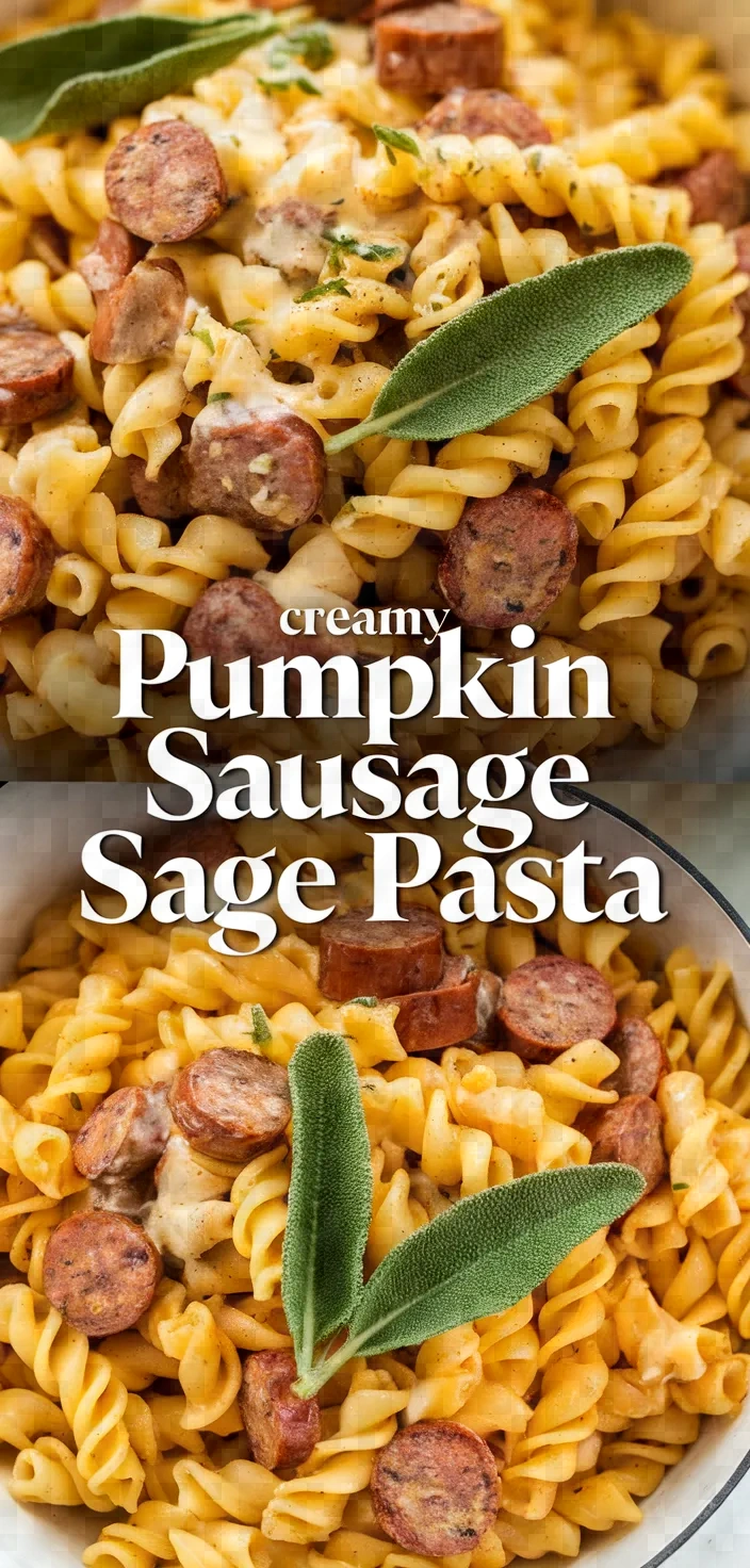 Creamy Pumpkin Sausage Sage Pasta Recipe