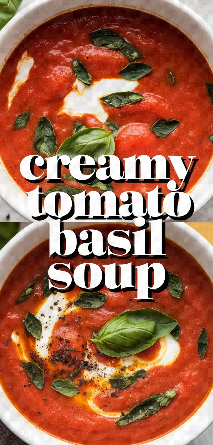 Creamy Tomato Basil Soup Recipe