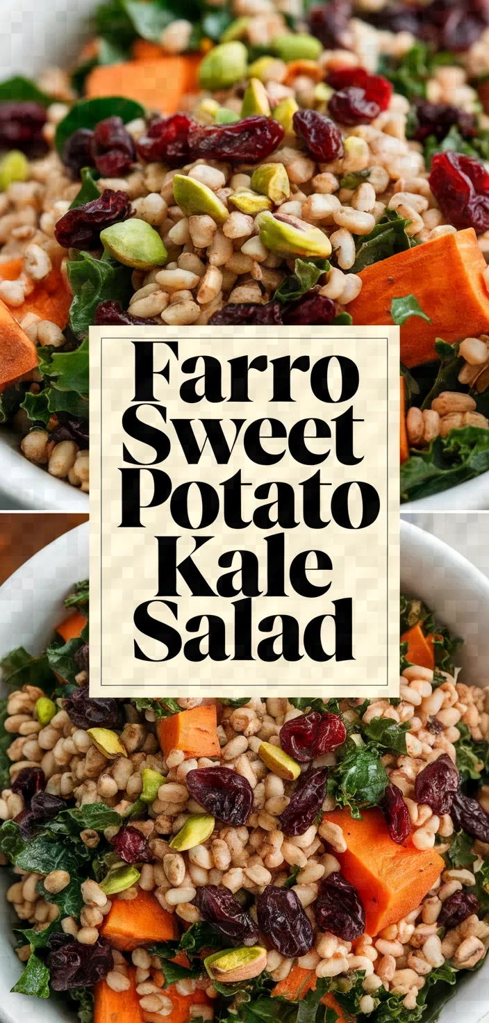 Photo of Farro With Sweet Potatoes Kale Dried Cranberries Pistachios Recipe