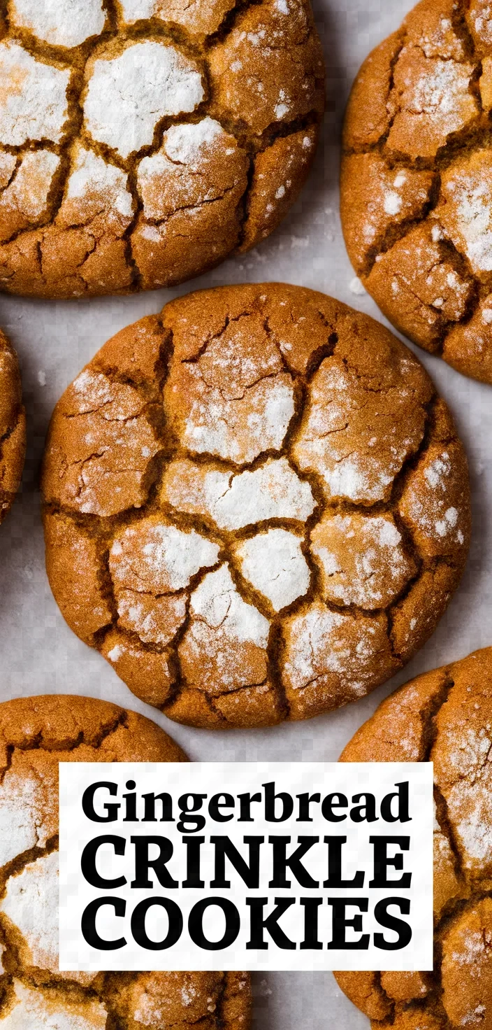 Gingerbread Crinkle Cookies Recipe