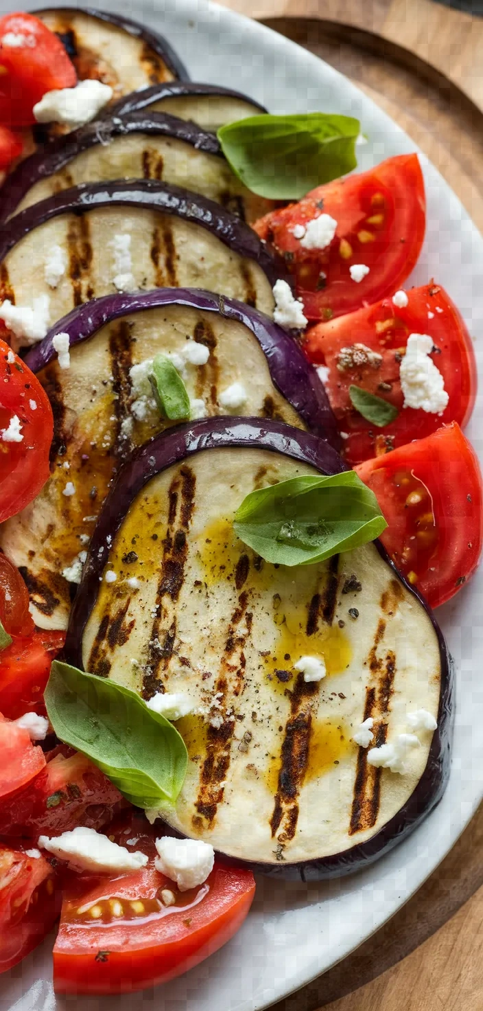 Ingredients photo for Grilled Eggplant And Tomato Salad Recipe