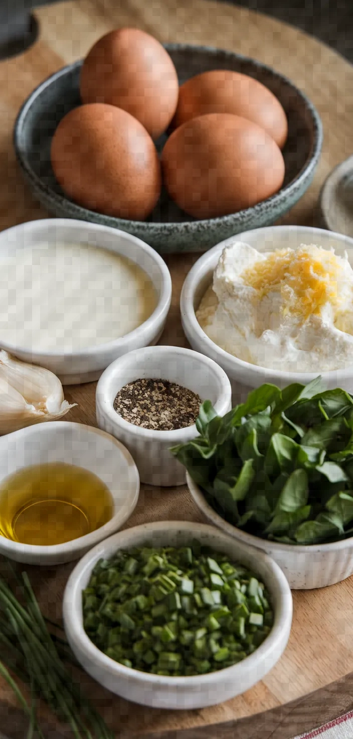 Ingredients photo for Herb And Ricotta Cheese Frittata Recipe