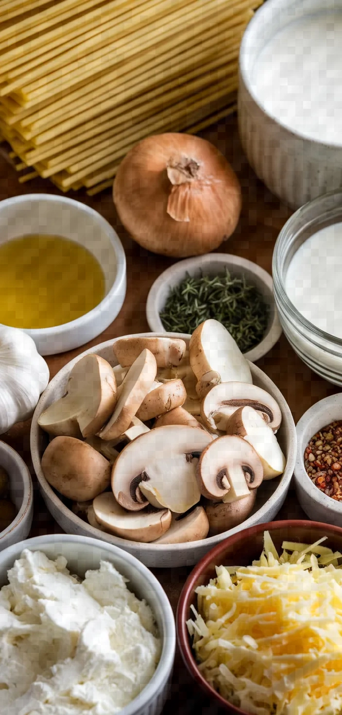 Ingredients photo for Mushroom Chestnut Lasagna Recipe