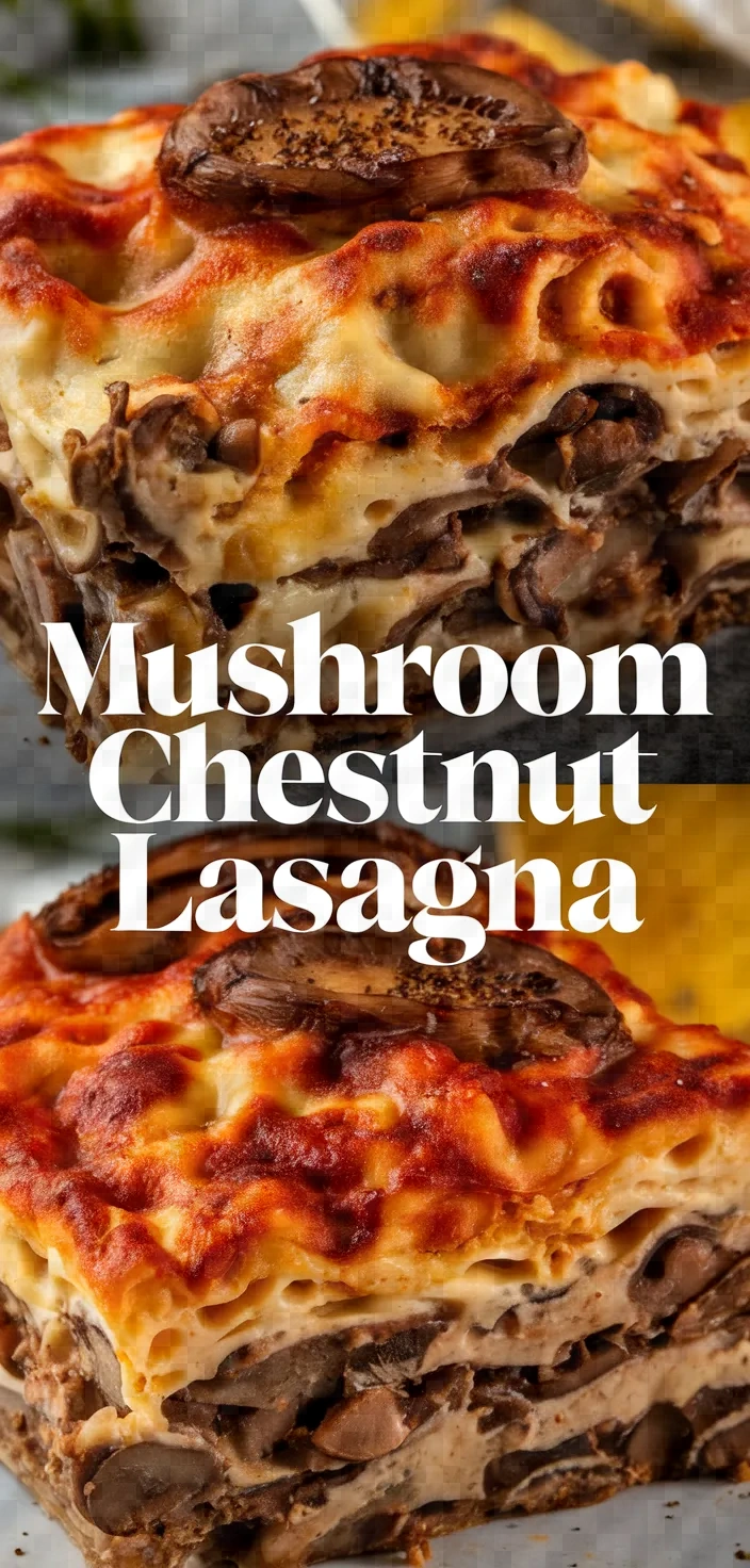 Mushroom Chestnut Lasagna Recipe