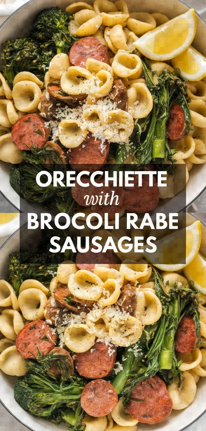 Photo of Orecchiette With Brocoli Rabe Sausages Recipe