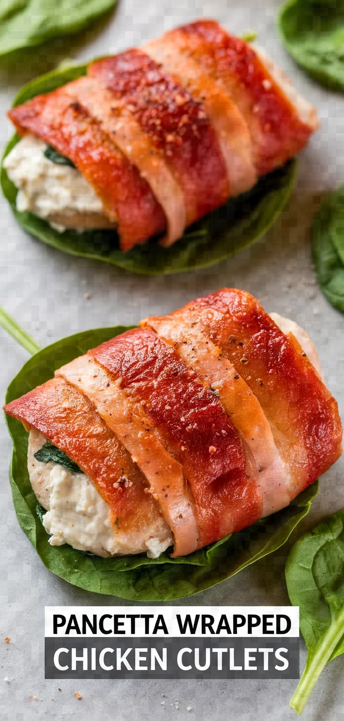 Pancetta Wrapped Stuffed Chicken Cutlets Recipe