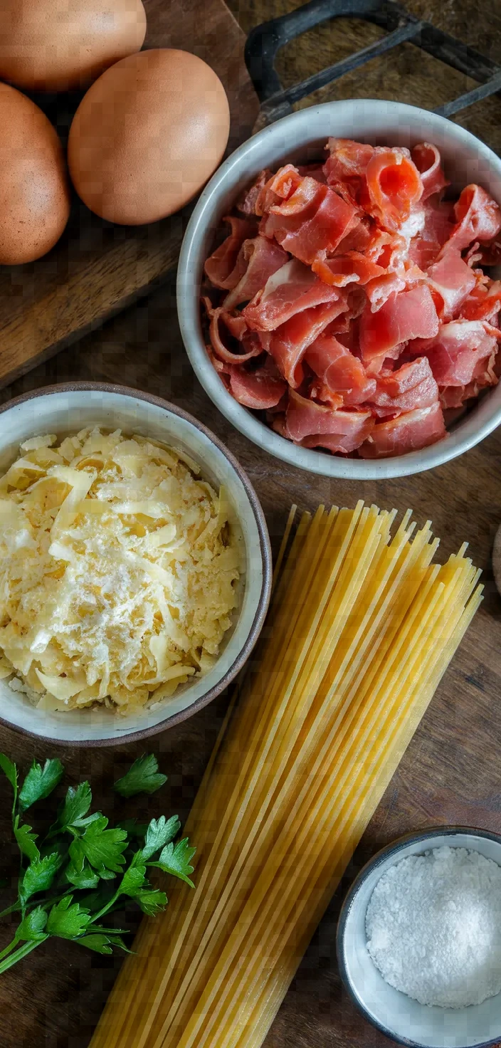 Ingredients photo for Pasta Carbonara With Nduja Recipe