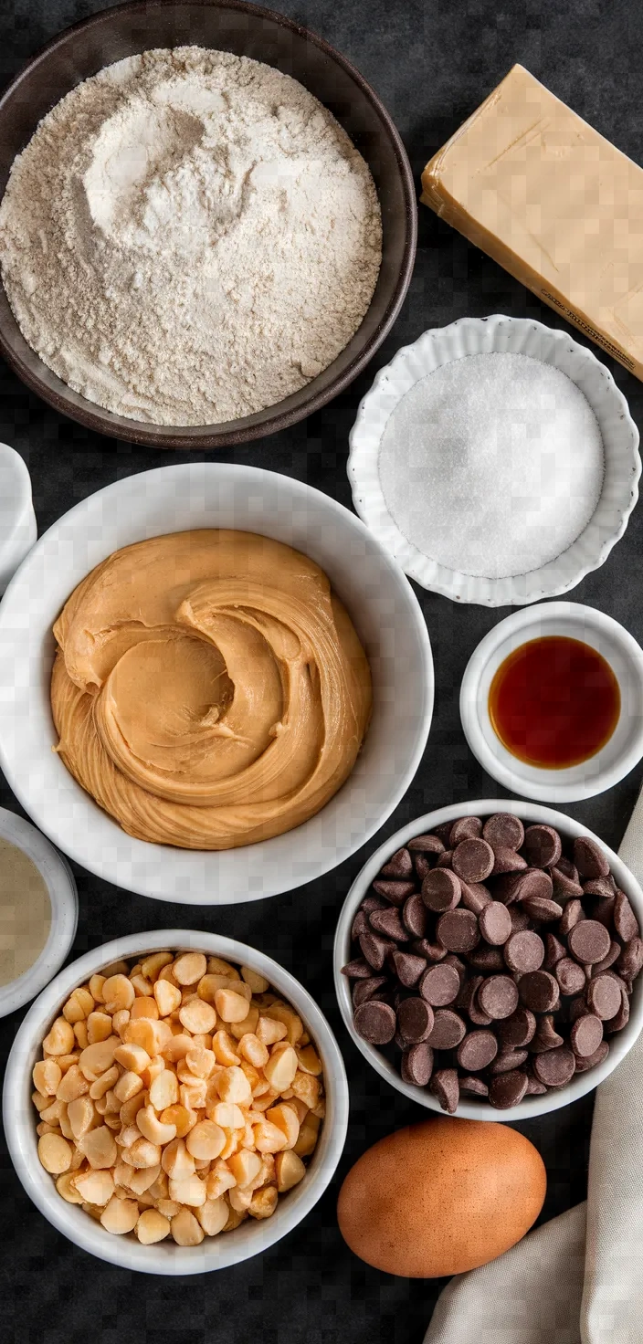 Ingredients photo for Peanut Butter Chocolate Biscotti Recipe