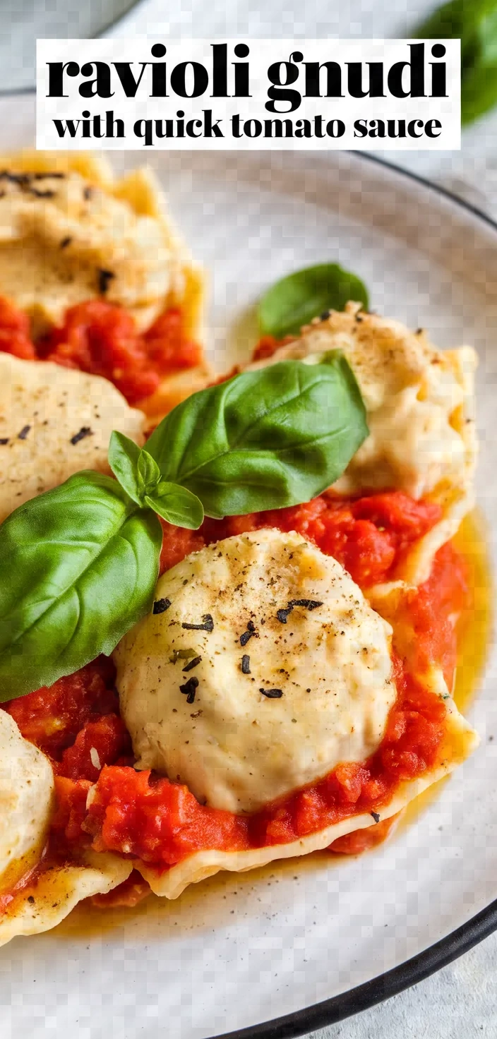 Ravioli Gnudi With Quick Tomato Sauce Recipe