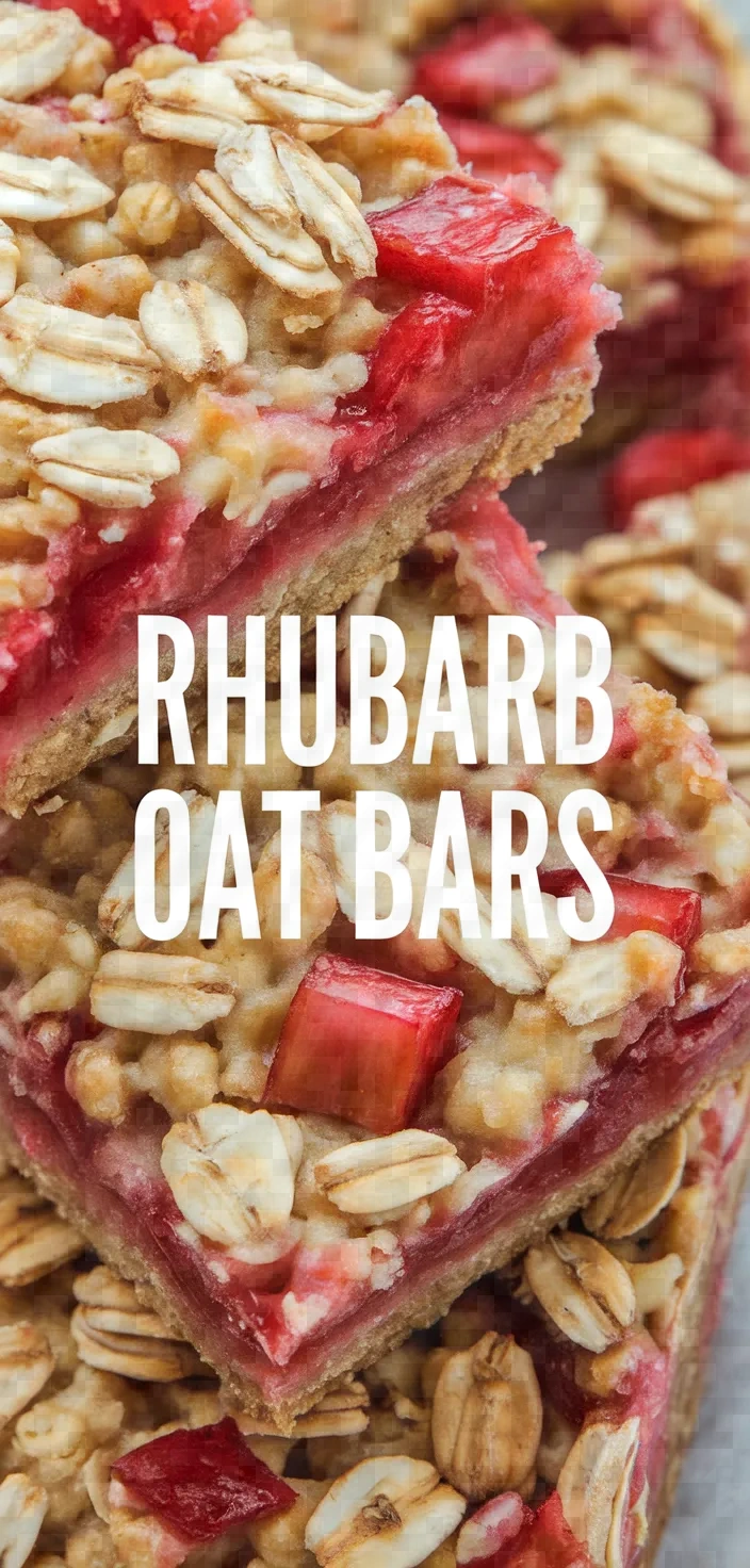 Rhubarb Oat Bars Recipe