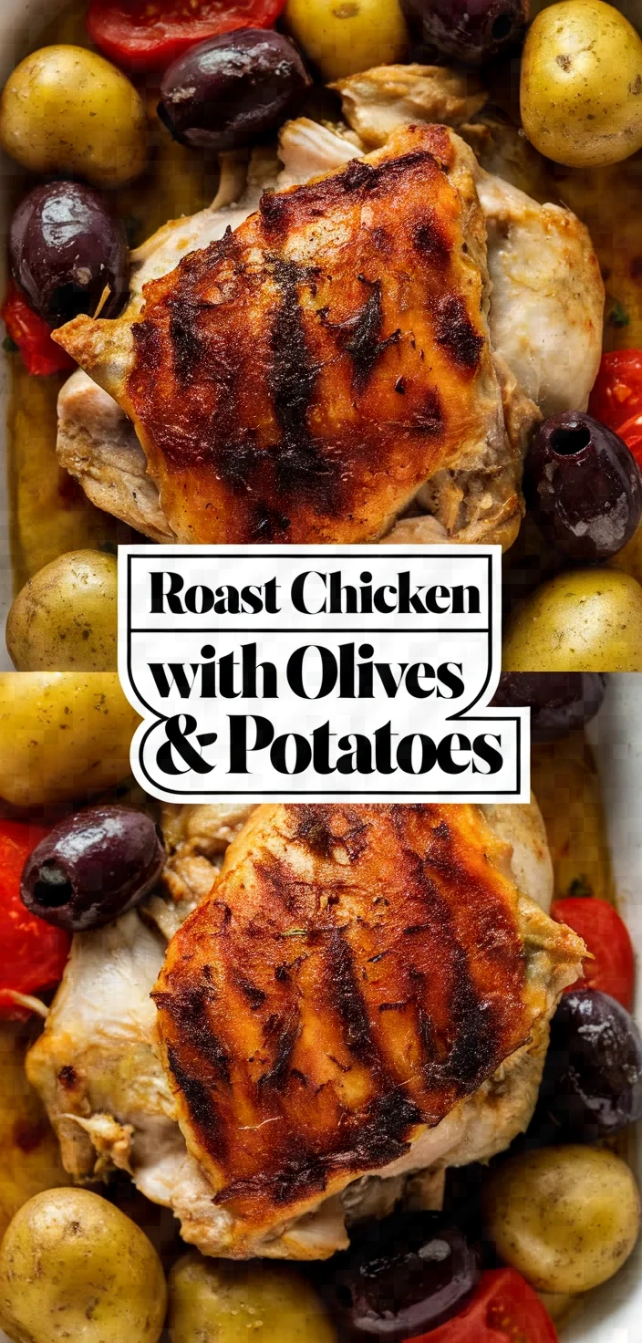 Photo of Roast Chicken Thighs With Olives Tomatoes Potatoes Recipe