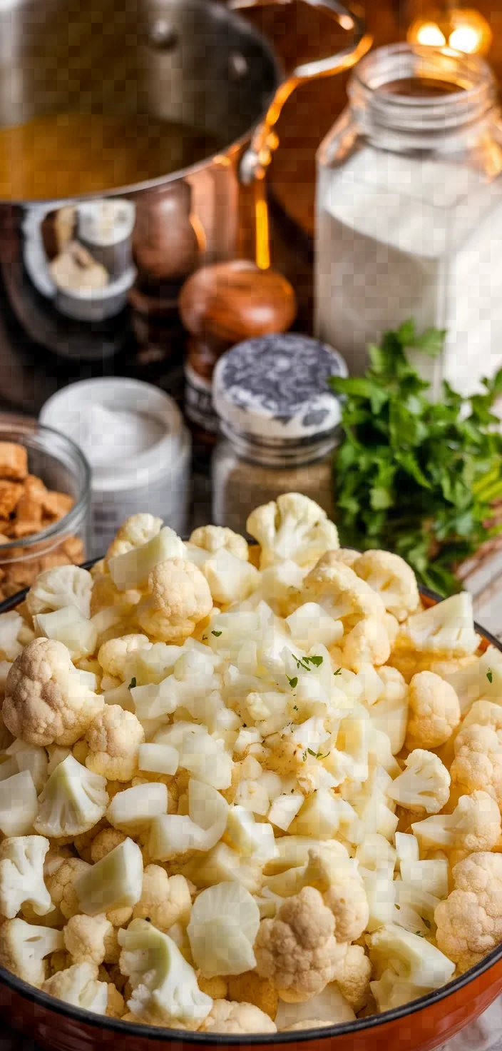 Ingredients photo for Roasted Cauliflower Soup Recipe