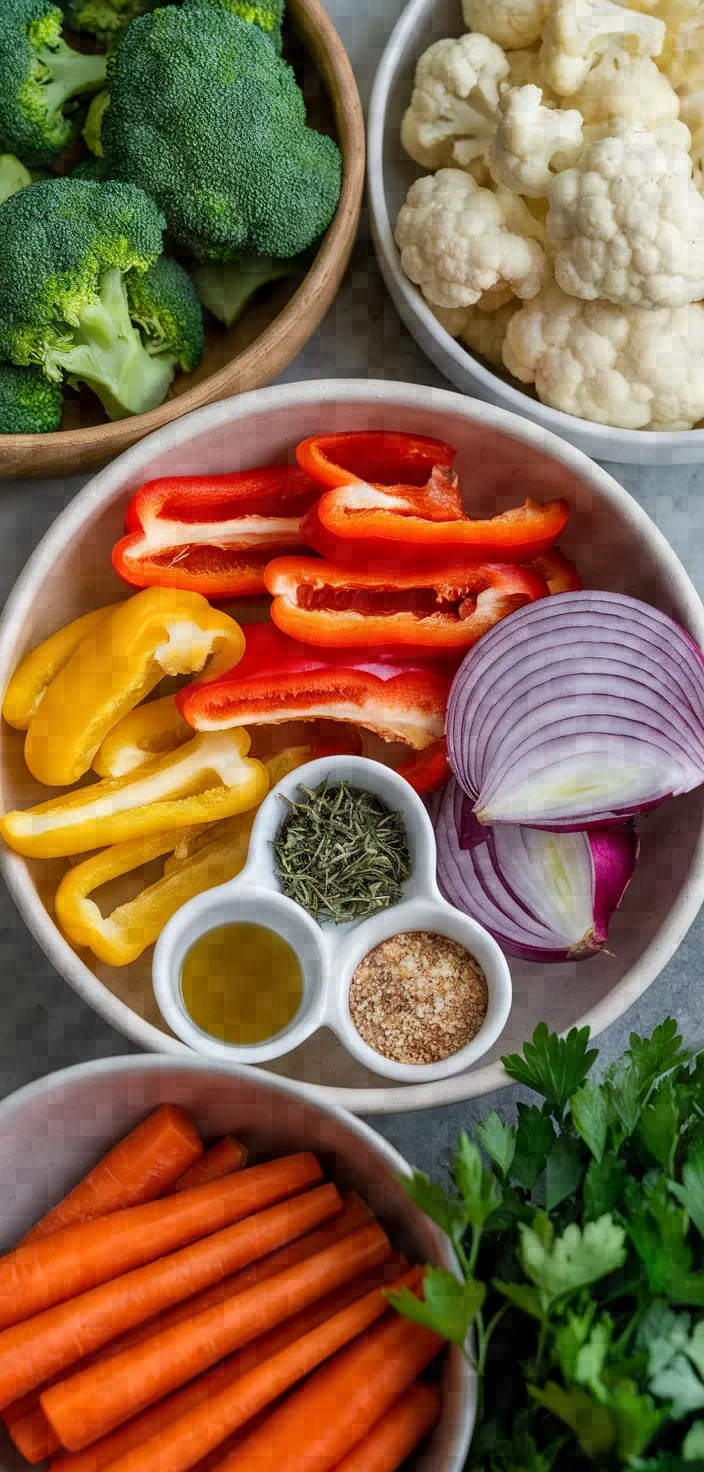 Ingredients photo for Roasted Mixed Vegetables Recipe