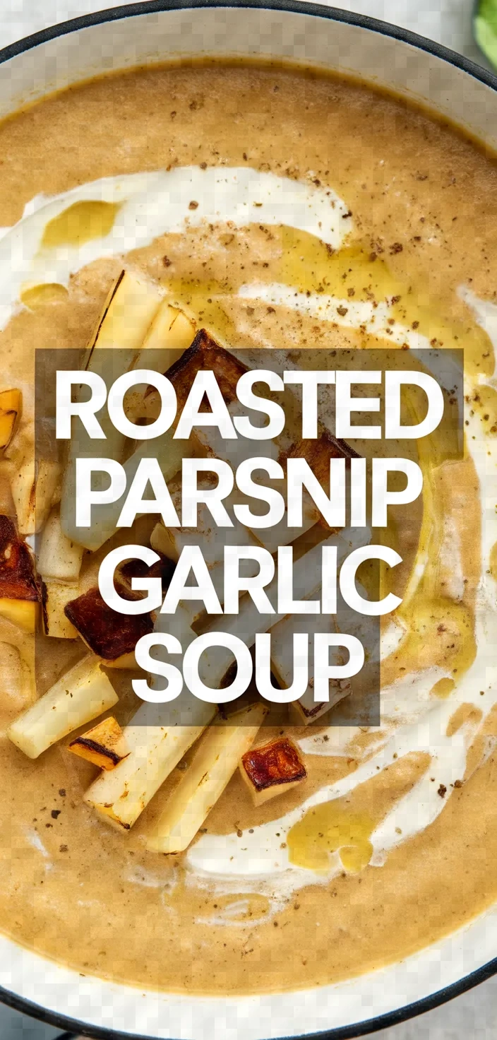 Roasted Parsnip Garlic Soup Recipe