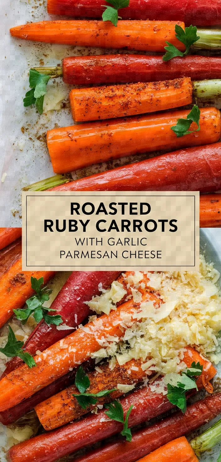 Roasted Ruby Carrots With Garlic Parmesan Cheese Recipe