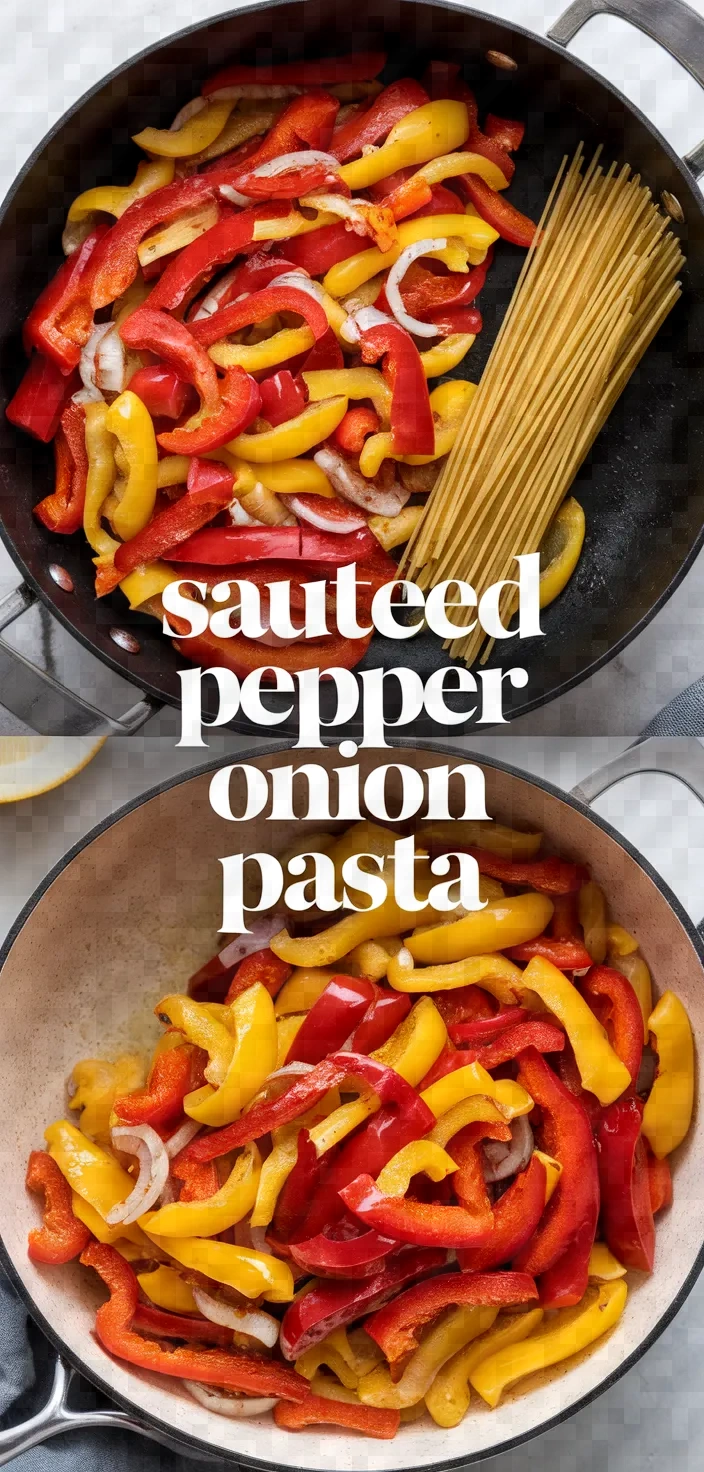 Sauteed Pepper Onion Pasta Recipe