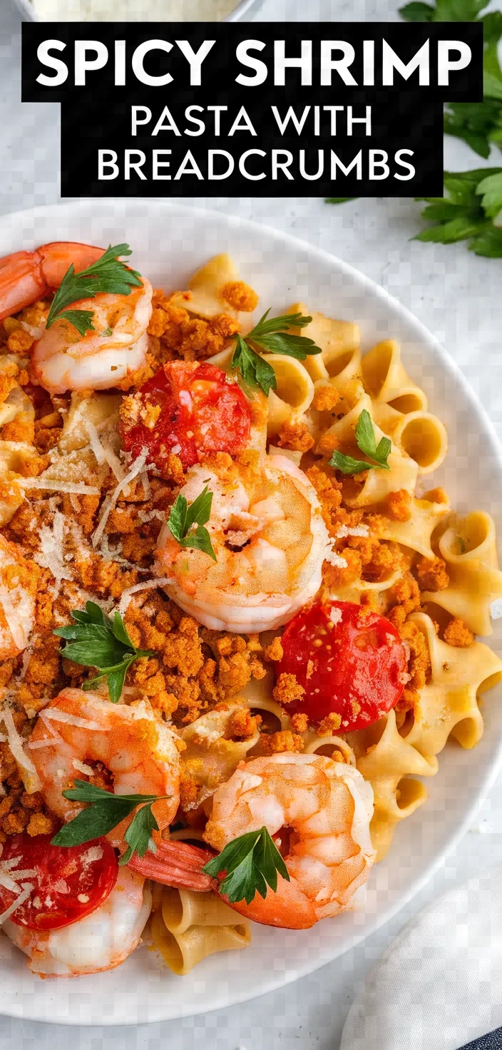 Photo of Spicy Shrimp Pasta With Breadcrumbs Recipe