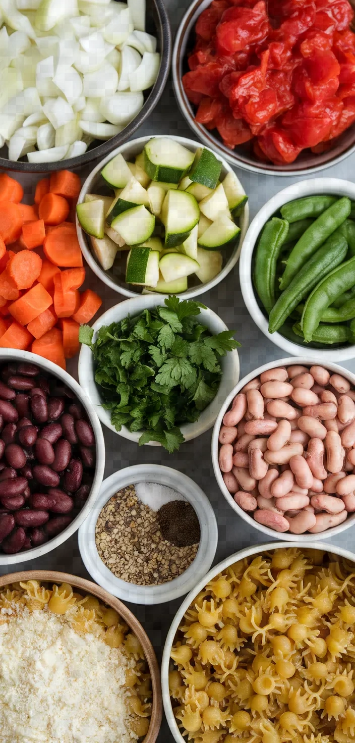 Ingredients photo for Three Bean Minestrone Recipe