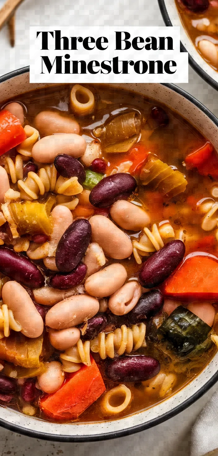 Three Bean Minestrone Recipe