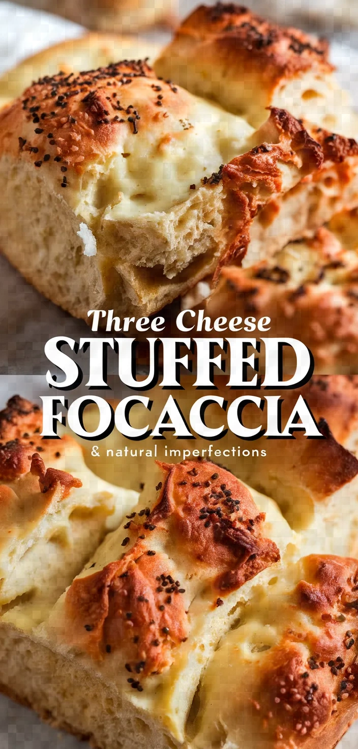 Photo of Three Cheese Stuffed Focaccia Recipe