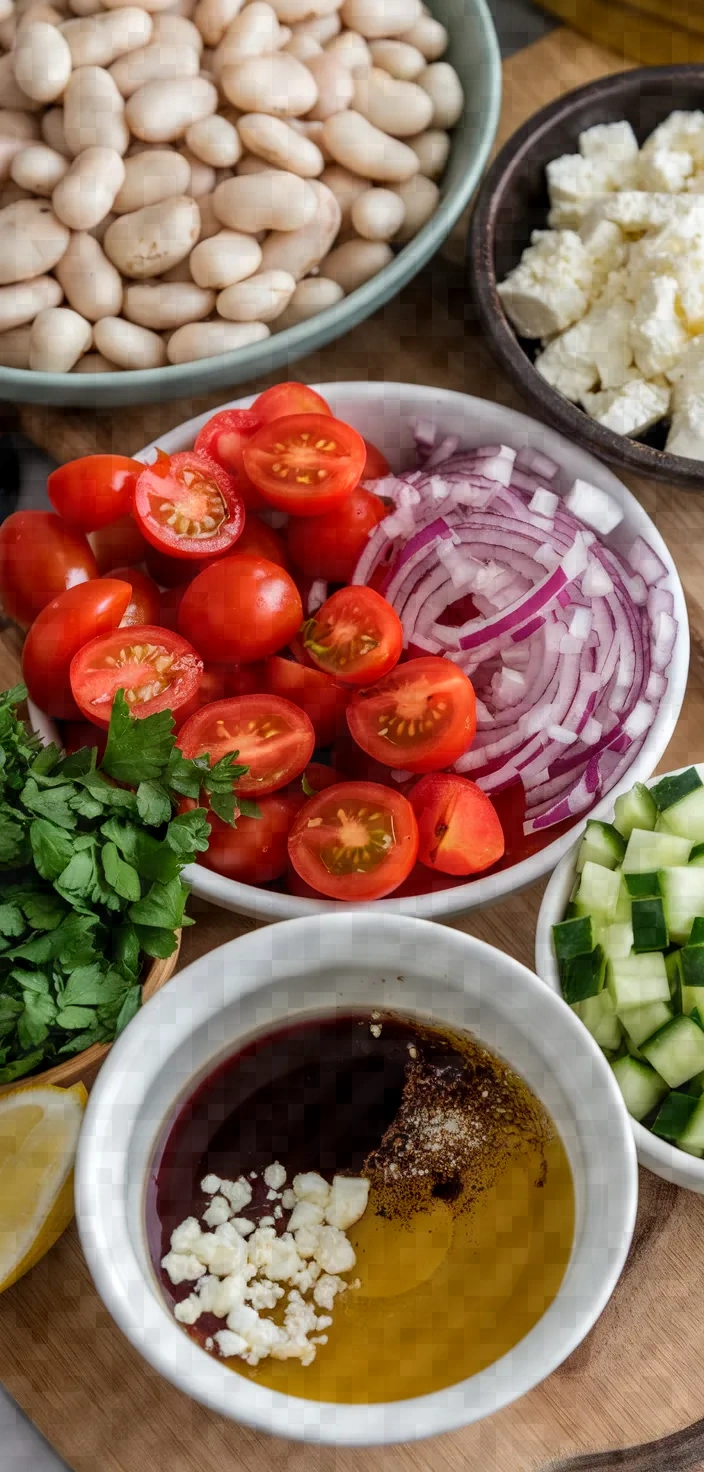 Ingredients photo for White Bean Tomato Salad Recipe