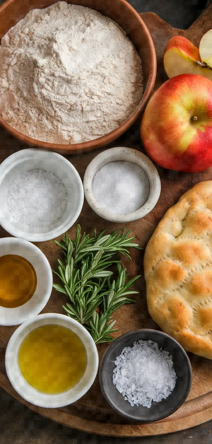 Ingredients photo for Apple Rosemary Focaccia Recipe