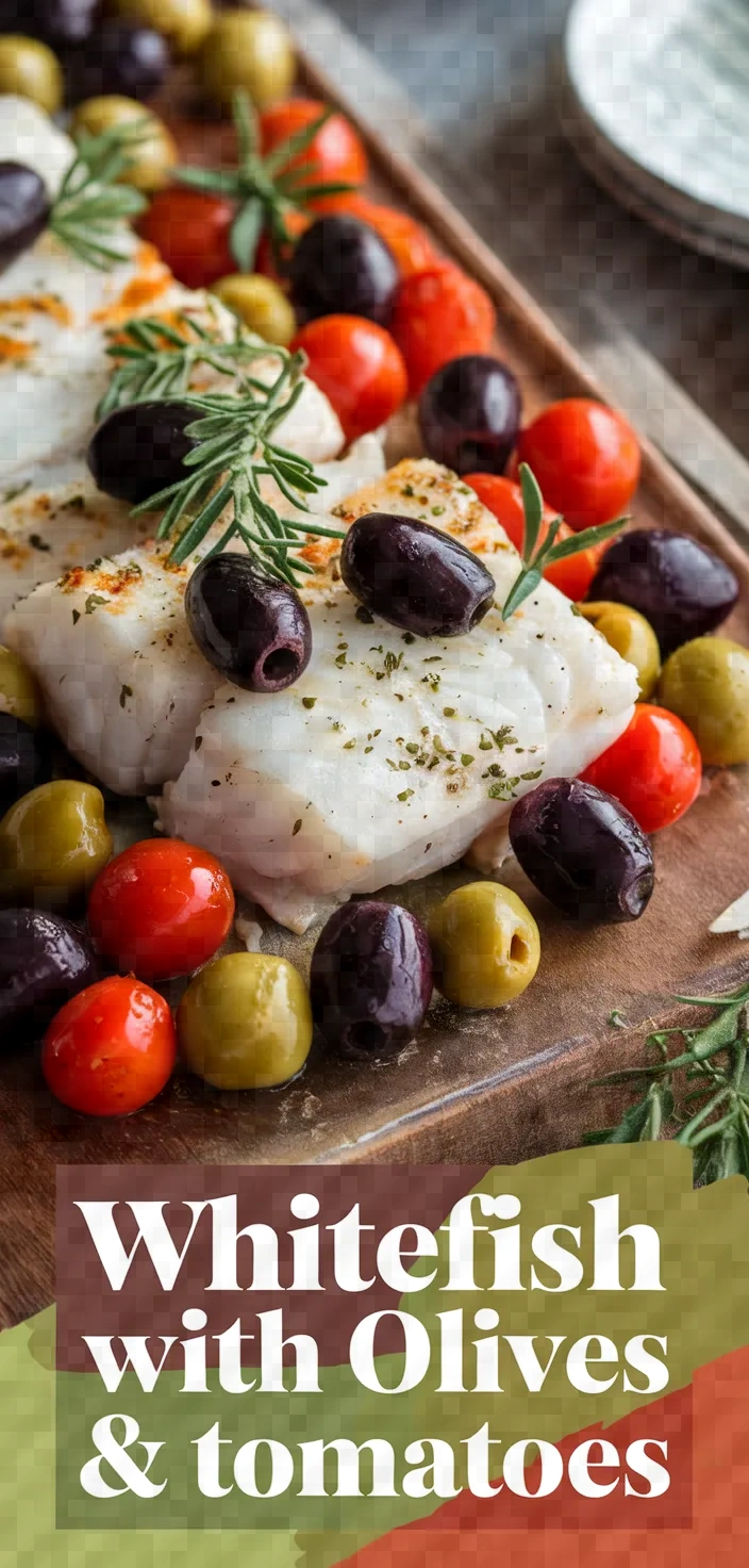 Baked Whitefish With Olives Cherry Tomatoes Recipe