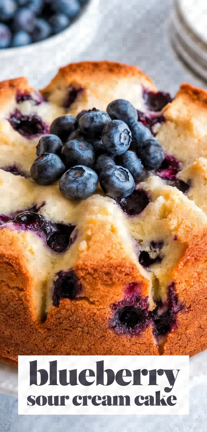 Photo of Blueberry Sour Cream Pound Cake Recipe